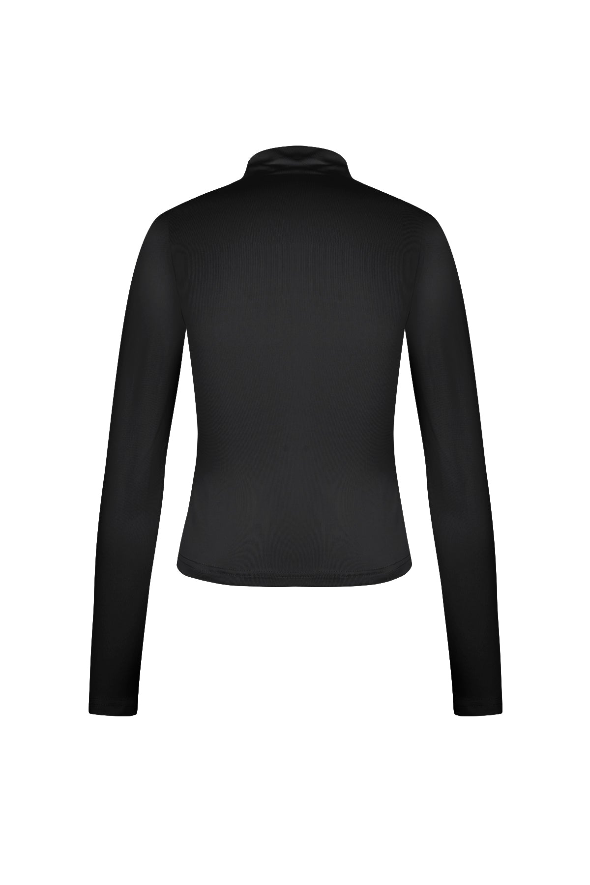 Polyester Women's Long Sleeve Top Ribbed Turtleneck