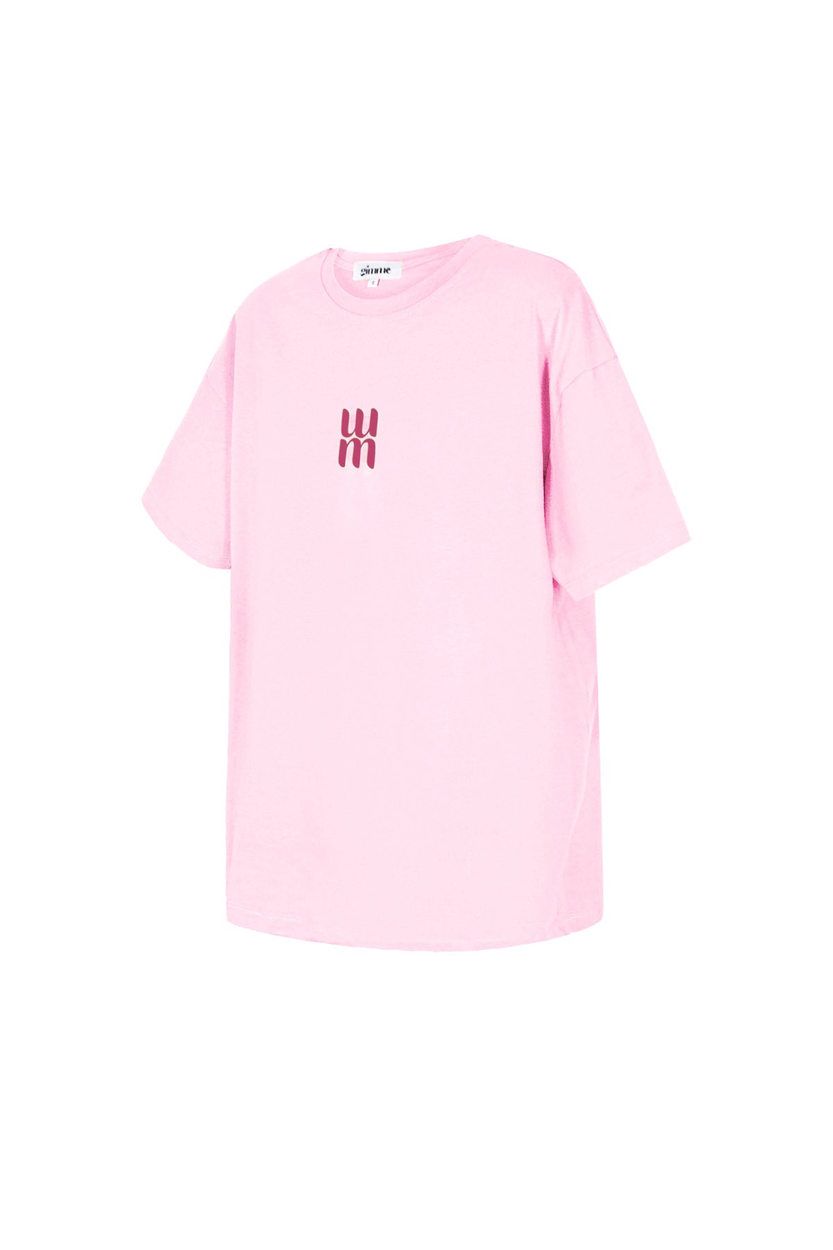 Cotton Women's T-shirt Oversized Minimalist Logo