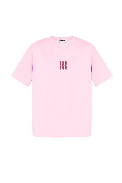 Cotton Women's T-shirt Oversized Minimalist Logo