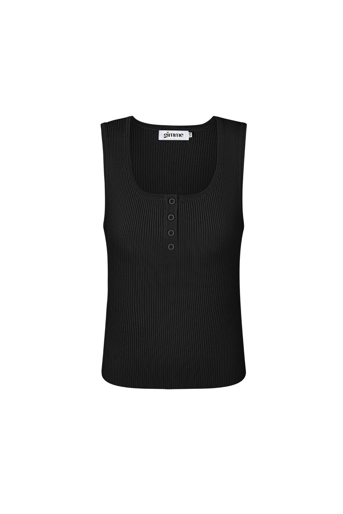 Viscose Women's Sleeveless Top Ribbed Knit Button Front
