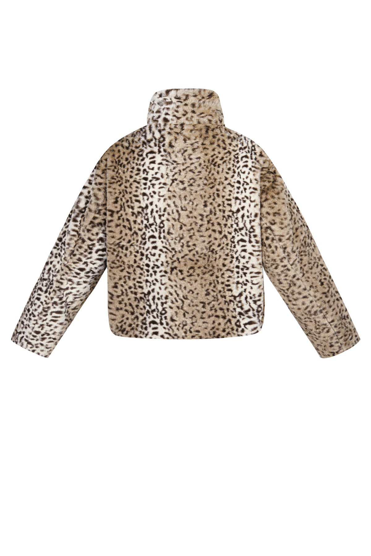 Polyester Faux Fur Women's Jacket Leopard Print Cozy Warm