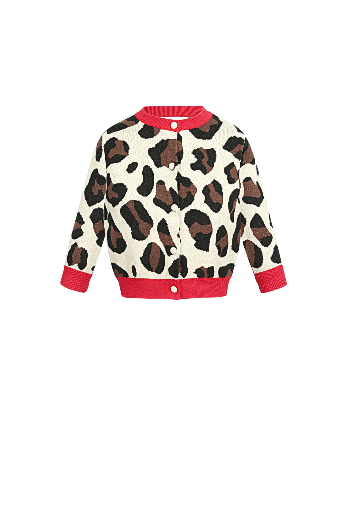 Viscose Knit Cardigan Women's Leopard Print Pattern Stylish