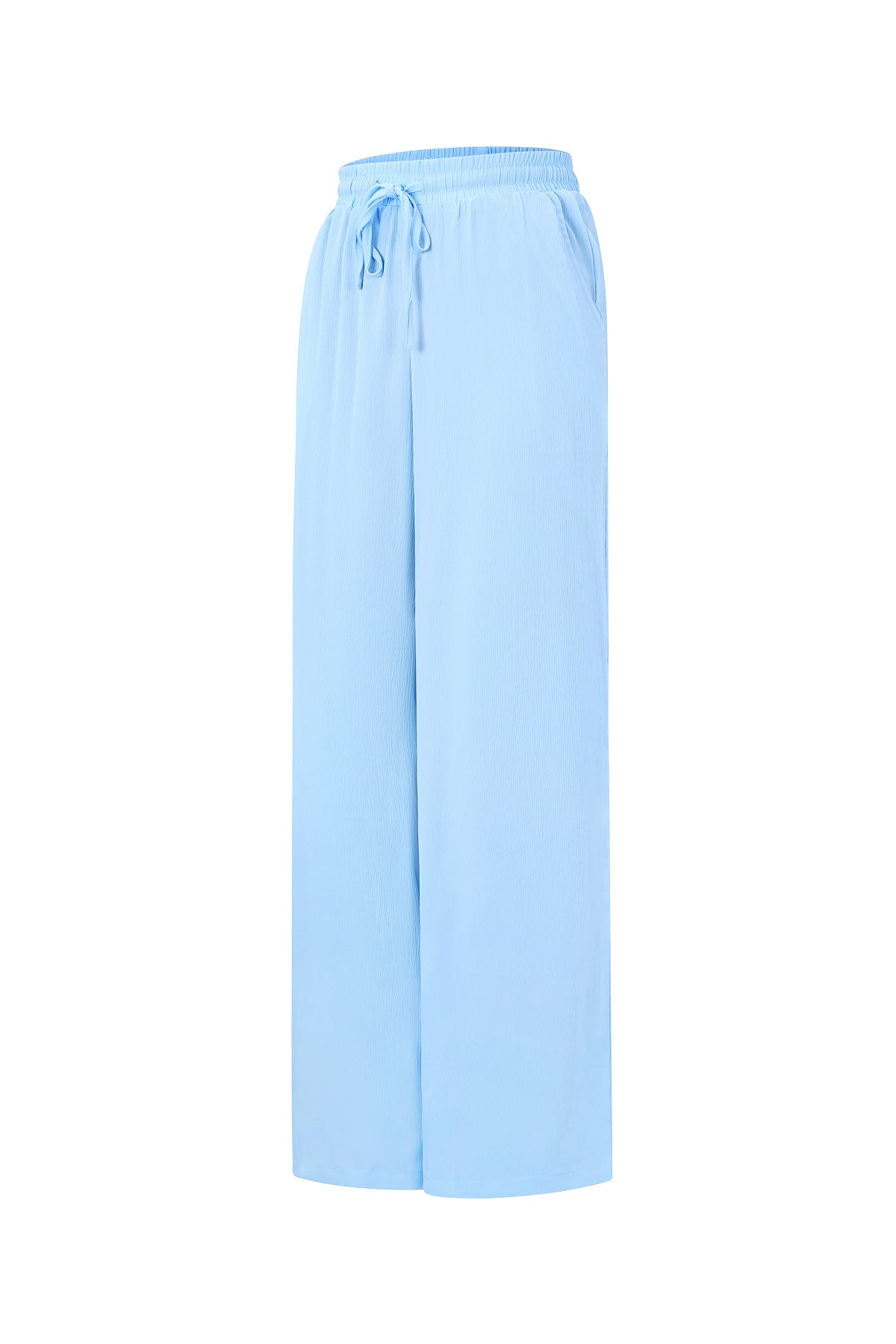 Woven Polyester Women's Straight Pants Casual Solid Color Spring/Summer