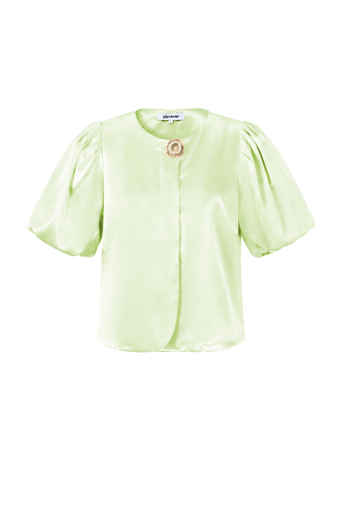 Woven Polyester Fiber Women's Short Sleeve Tops Elegant Solid Color