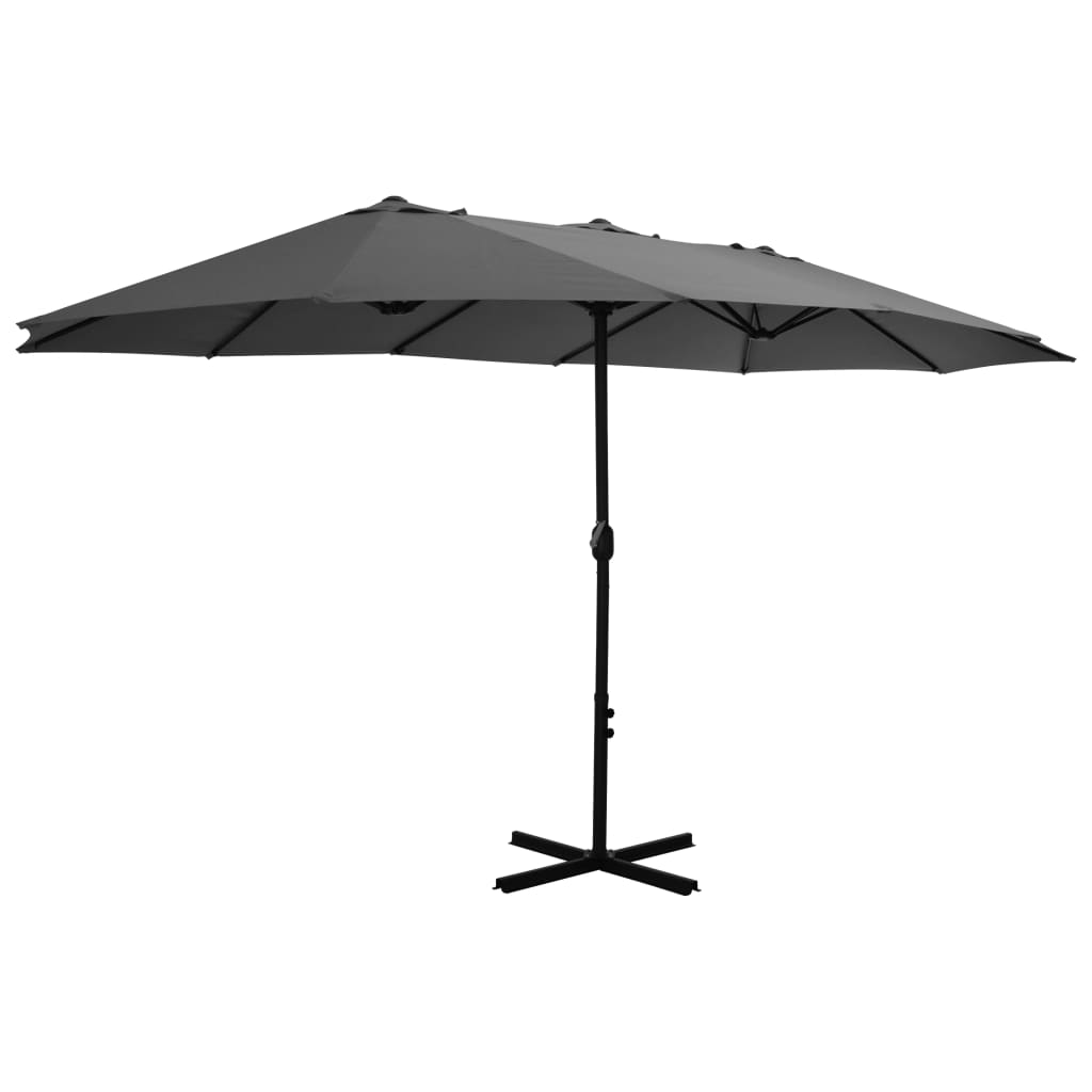 Parasol met aluminium paal 460x270 cm antraciet