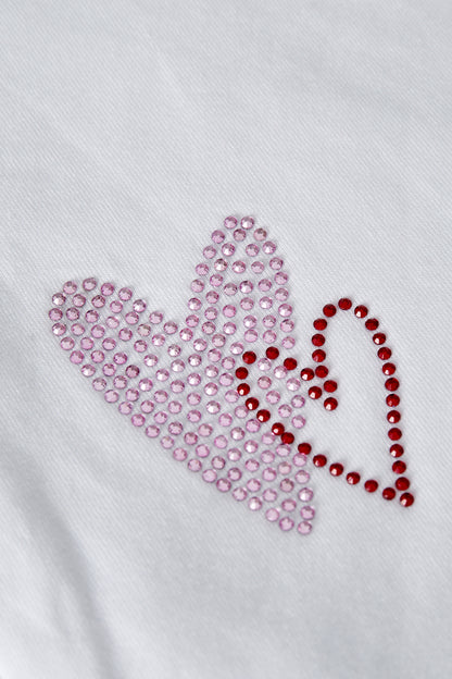 Cotton Children's T-shirt Casual Embroidered Heart Design