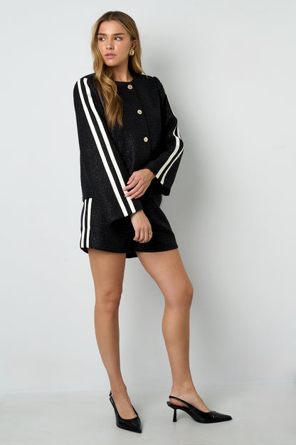 Woven Polyester Fiber Women's Jacket Elegant Plaid Fall/Winter