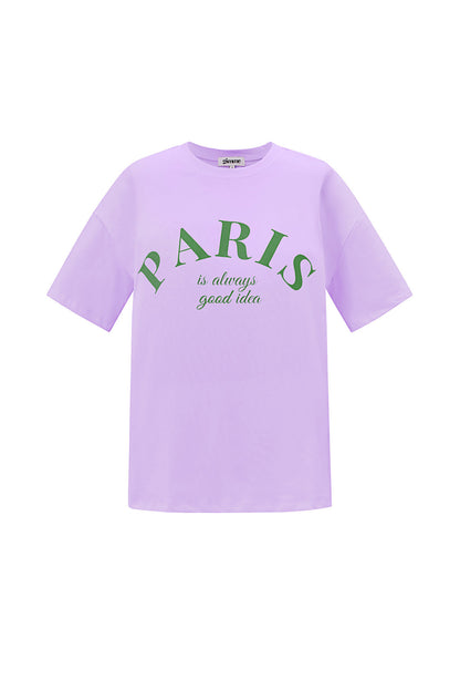 Cotton Women's T-shirt Casual Letters