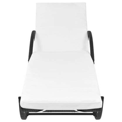 Ligbed Met Kussen Poly Rattan