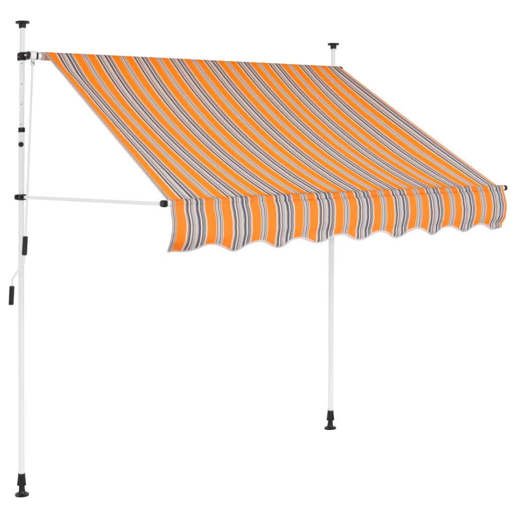 Luifel Handmatig Uittrekbaar 300 Cm Oranje En Witte Strepen