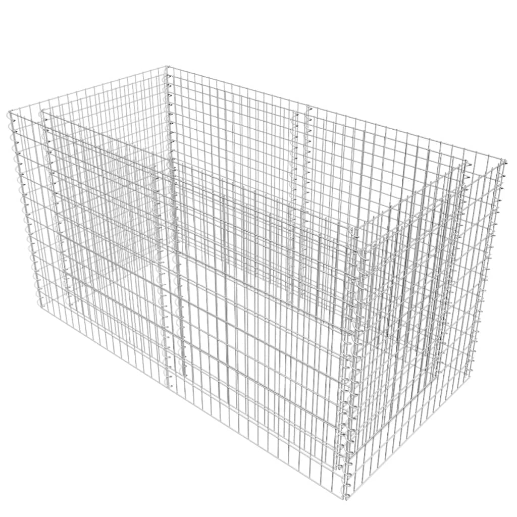 Gabion Plantenbak Verhoogd 180X90X100 Cm Staal Zilverkleurig