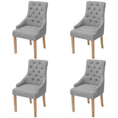 Eetkamerstoelen 4 St Stof Crème