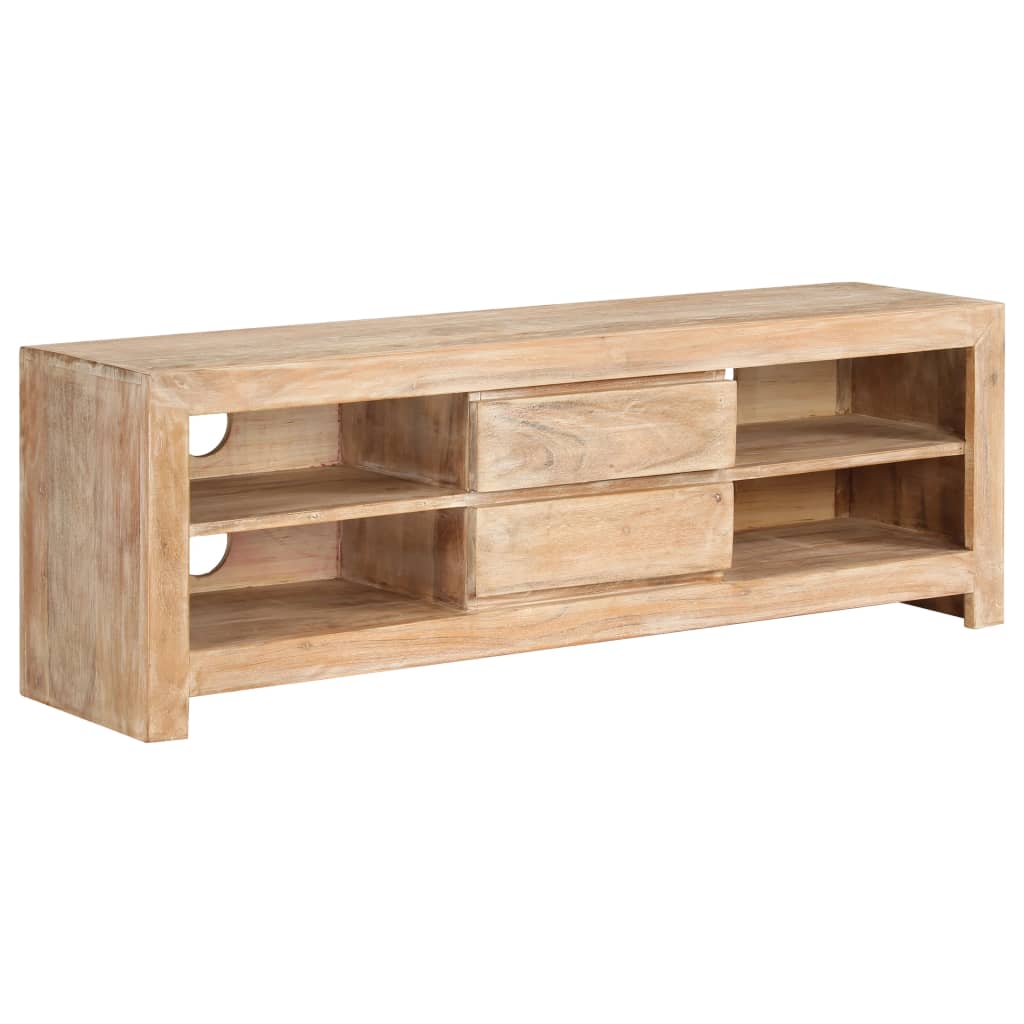 Tv-Meubel 120X30X40 Cm Massief Acaciahout