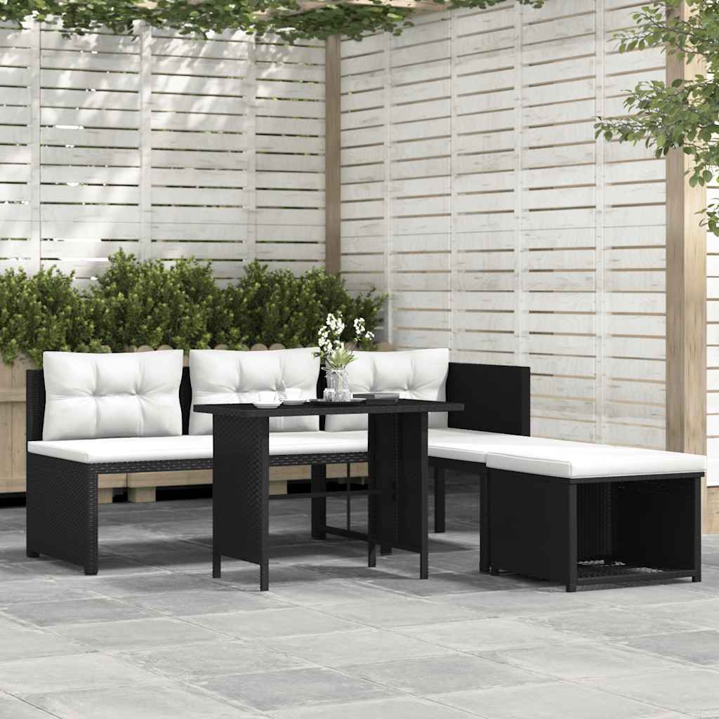 Tuinset Met Kussens Poly Rattan