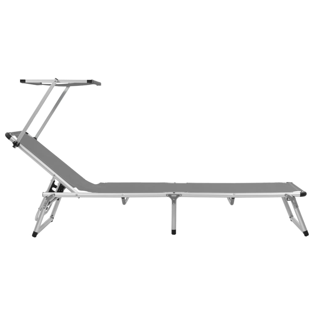 Ligbed Inklapbaar Met Dak Aluminium En Textileen