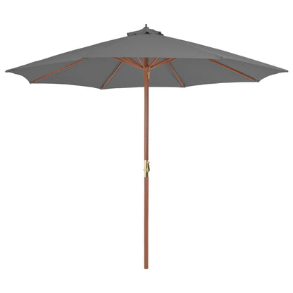 Parasol Met Houten Paal 300 Cm Terracotta