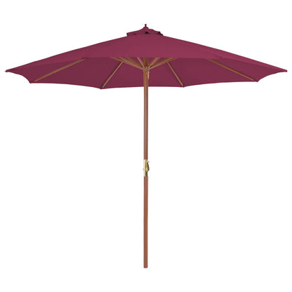 Parasol Met Houten Paal 300 Cm Terracotta