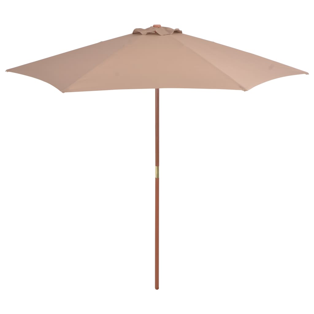 Parasol Met Houten Paal 270 Cm Terracotta