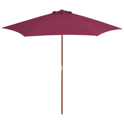 Parasol Met Houten Paal 270 Cm Terracotta