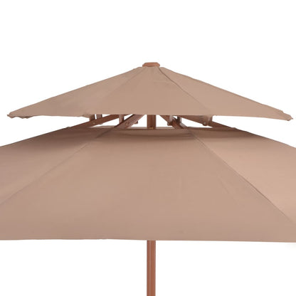 Parasol Dubbeldekker Met Houten Paal 270 Cm