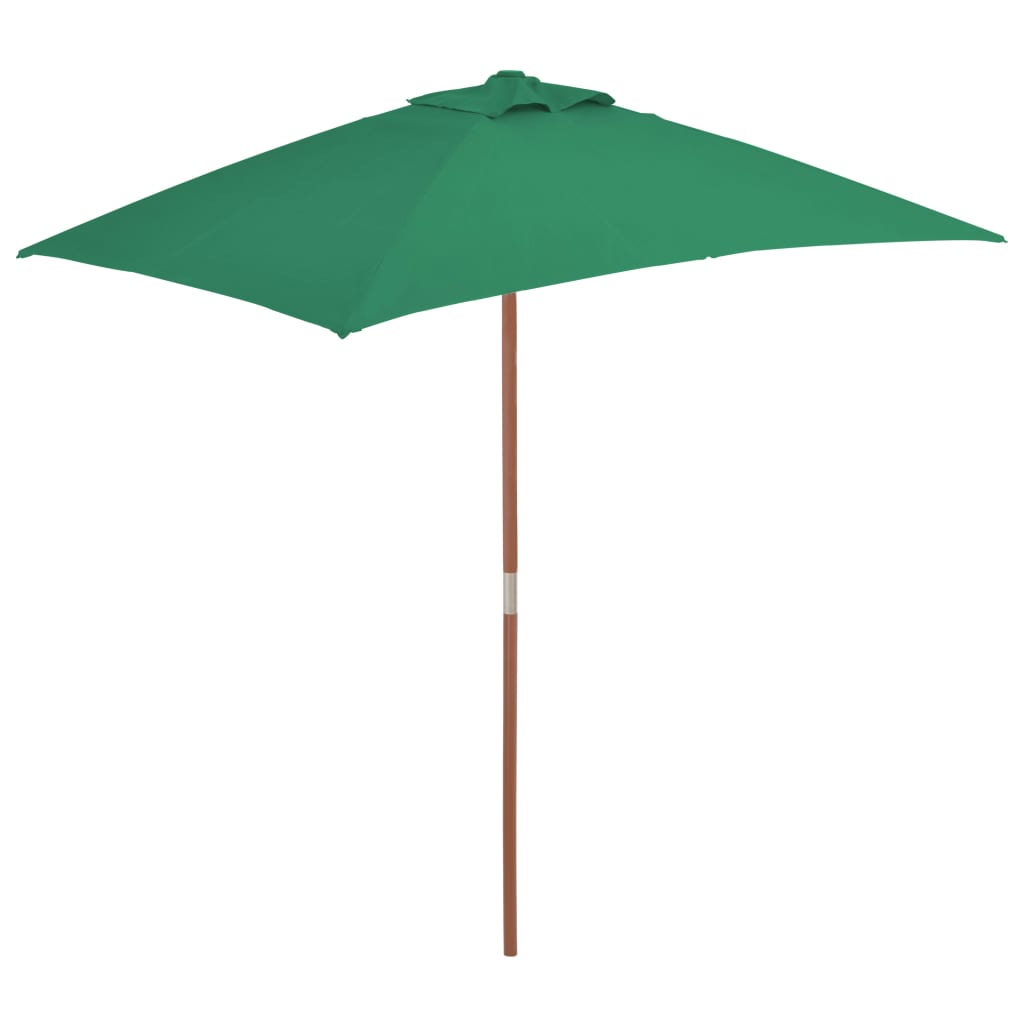 Parasol Met Houten Paal 150X200 Cm Terracottakleurig