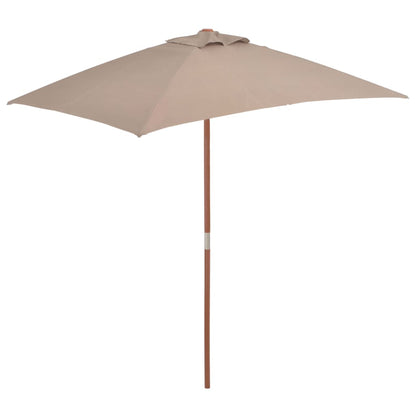 Parasol Met Houten Paal 150X200 Cm Terracottakleurig