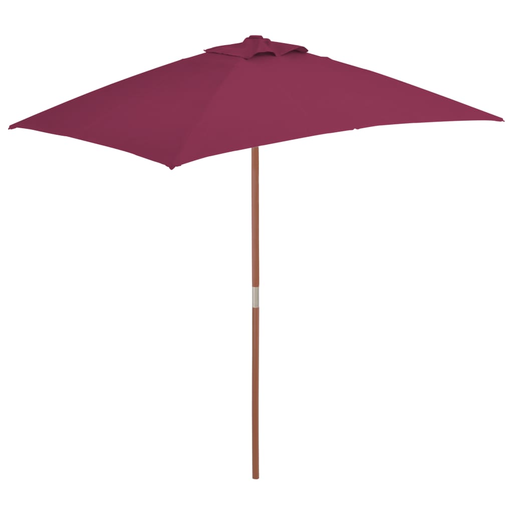 Parasol Met Houten Paal 150X200 Cm Terracottakleurig