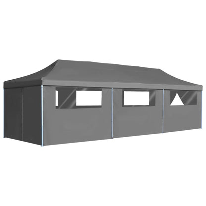 Vouwtent Pop-Up Met 8 Zijwanden 3X9 M Antraciet