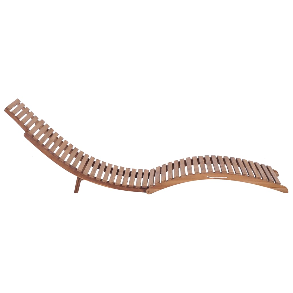 Ligbed Inklapbaar Massief Teakhout