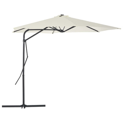 Parasol Met Stalen Paal 300 Cm Taupe