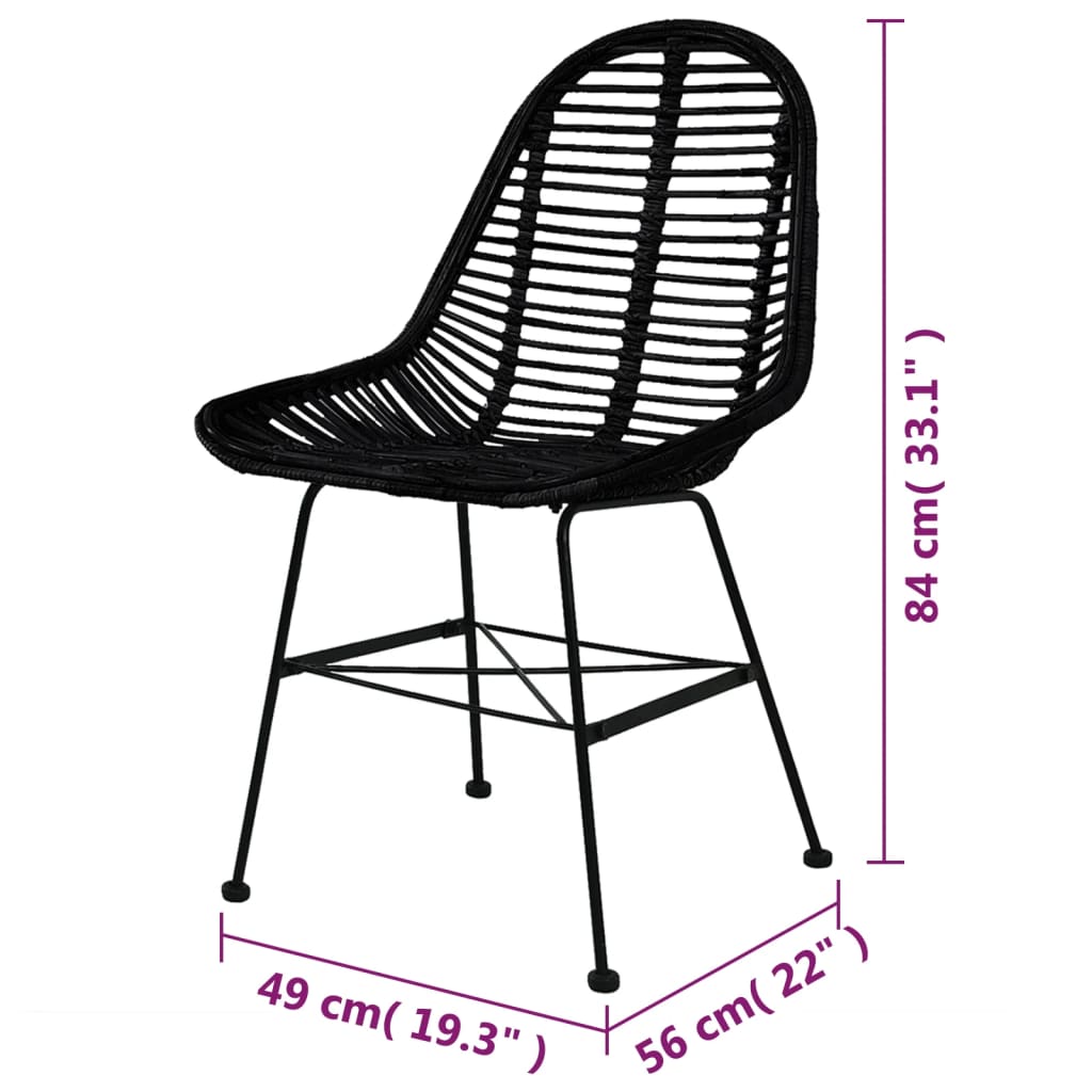 Eetkamerstoelen Natuurlijk Rattan