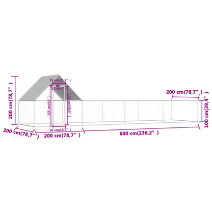 Kippenren 8X2X2 M Gegalvaniseerd Staal