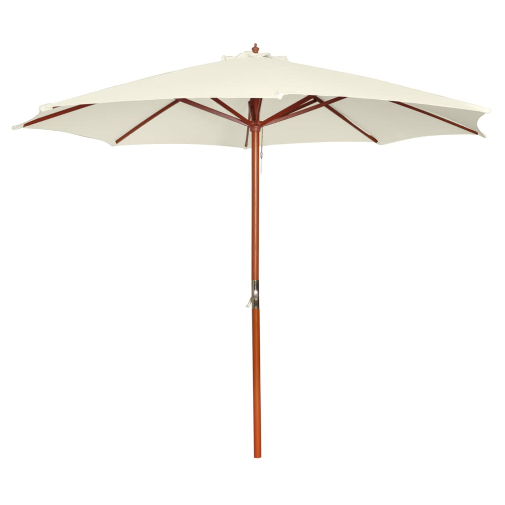 Parasol Met Houten Paal 300 Cm Terracotta