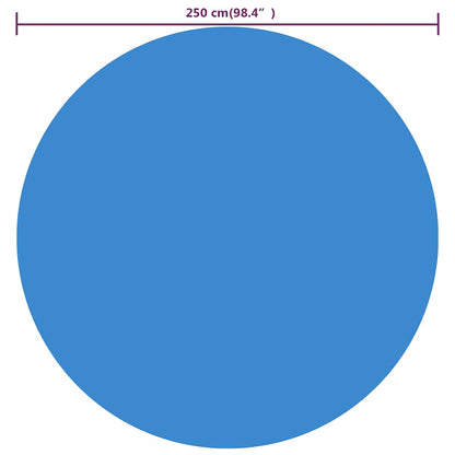 Solar Zwembadfolie Drijvend Rond 250 Cm Pe