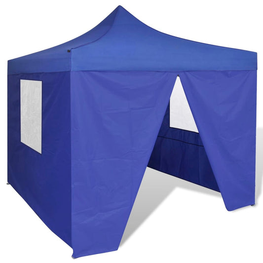 Vouwtent Met 4 Zijwanden 3X3 M Blauw