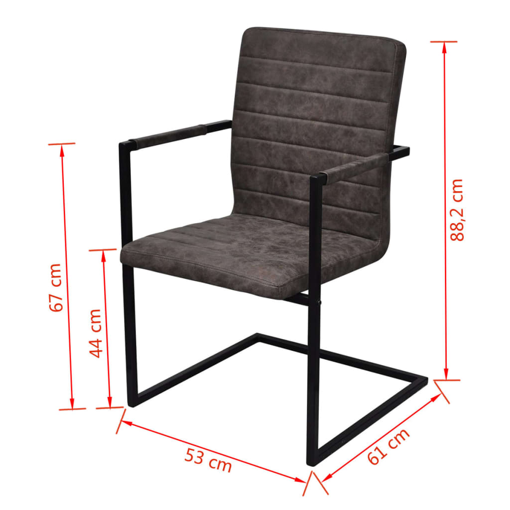 Eetkamerstoelen 2 St Kunstleer Bruin