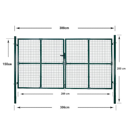 Poort Dubbele Deur Gepoedercoat Staal