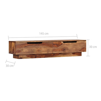 Tv-Meubel 145X30X30 Cm Massief Hout