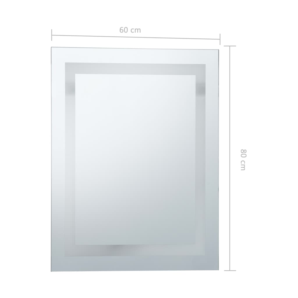 Badkamerspiegel Led Met Aanraaksensor 60X80 Cm