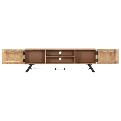 Tv-Meubel 140X30X45 Cm Massief Acaciahout