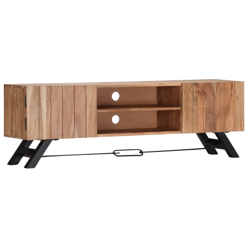 Tv-Meubel 140X30X45 Cm Massief Acaciahout