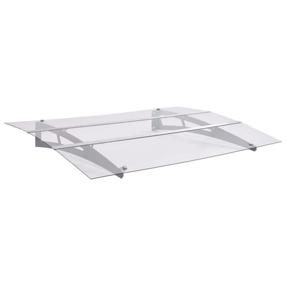 Deurluifel 120X90 Cm Polycarbonaat Zilverkleurig En Transparant