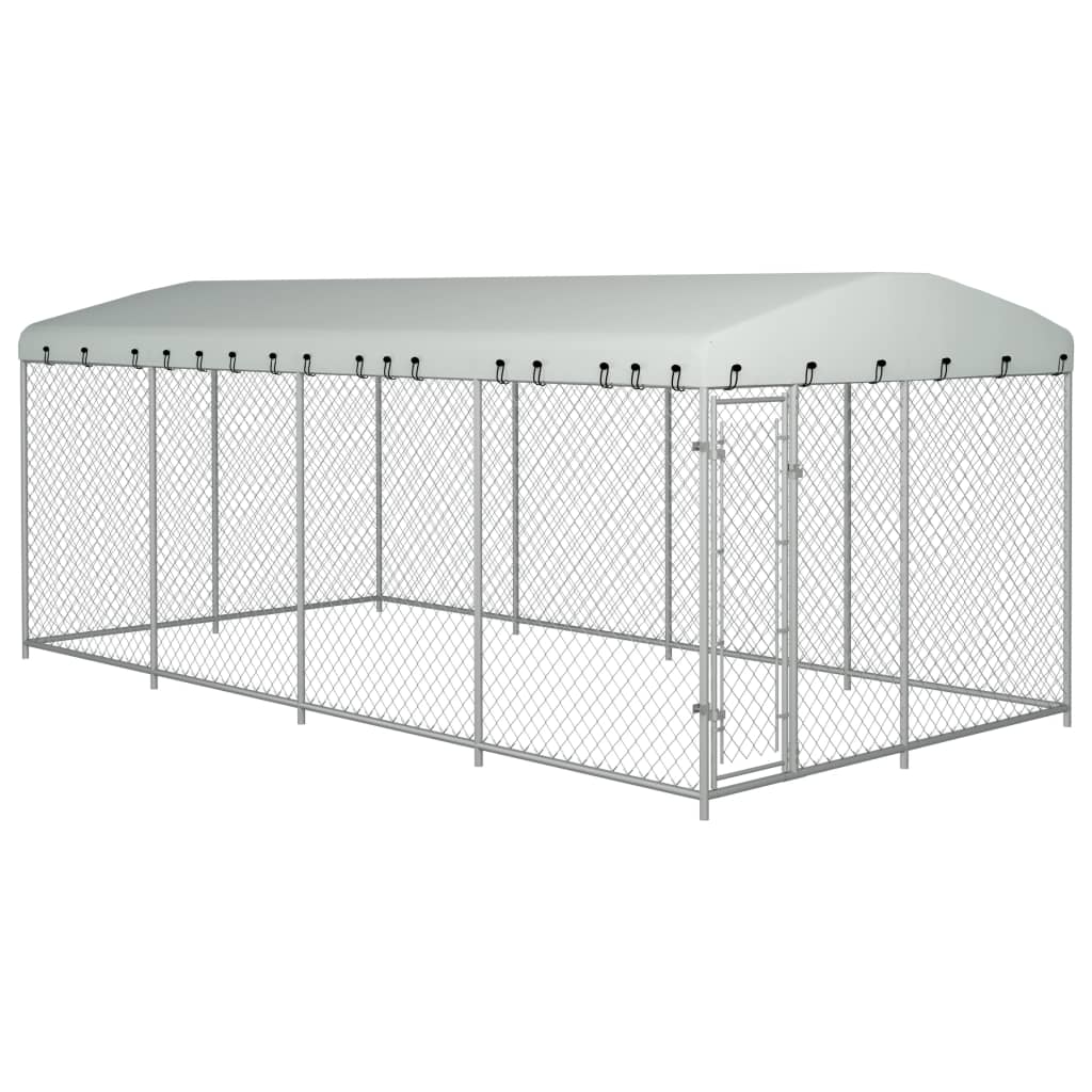 Hondenkennel Voor Buiten Met Dak 8X4X2,3 M