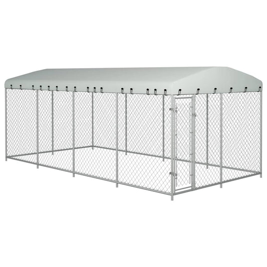 Hondenkennel Voor Buiten Met Dak 8X4X2,3 M