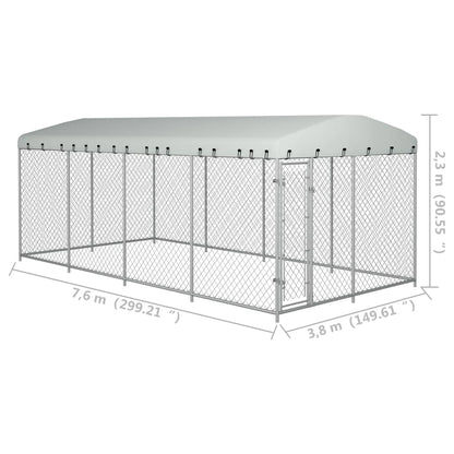 Hondenkennel Voor Buiten Met Dak 8X4X2,3 M