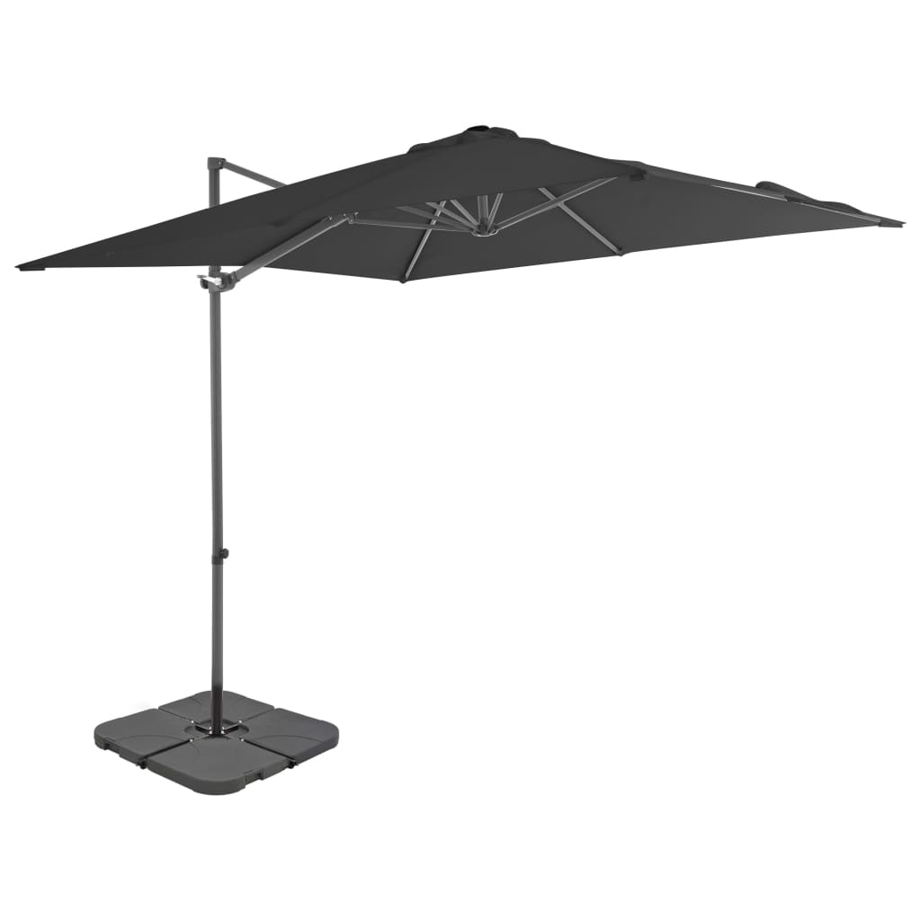 Parasol Met Draagbare Voet Taupe