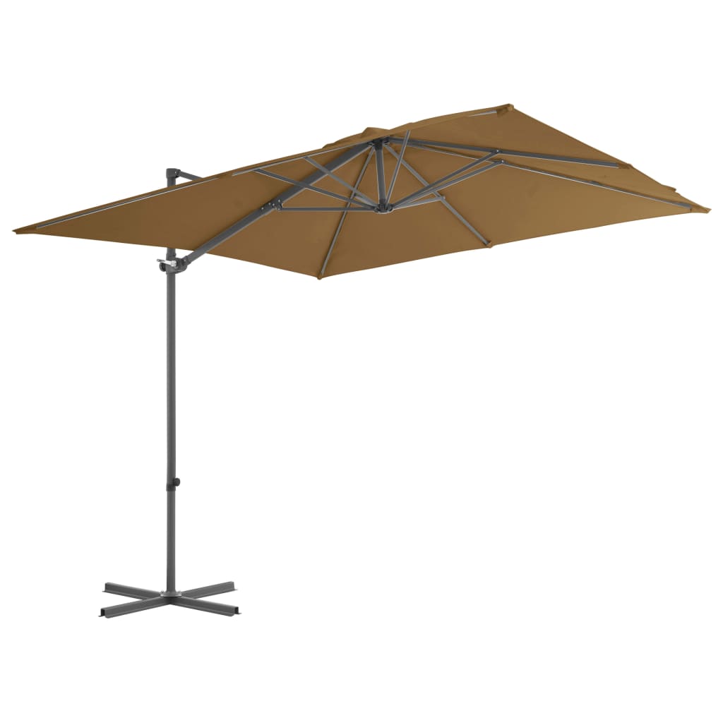 Parasol Met Draagbare Voet Taupe