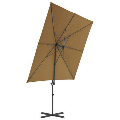 Parasol Met Draagbare Voet Taupe