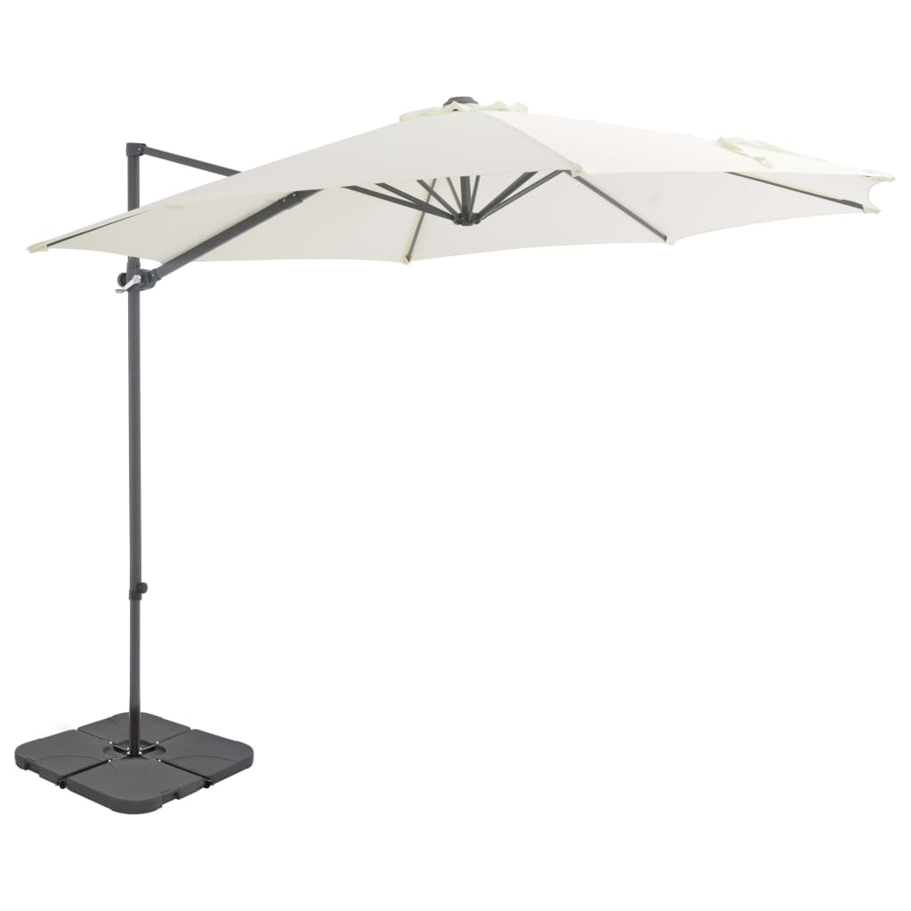 Parasol Met Draagbare Voet Taupe