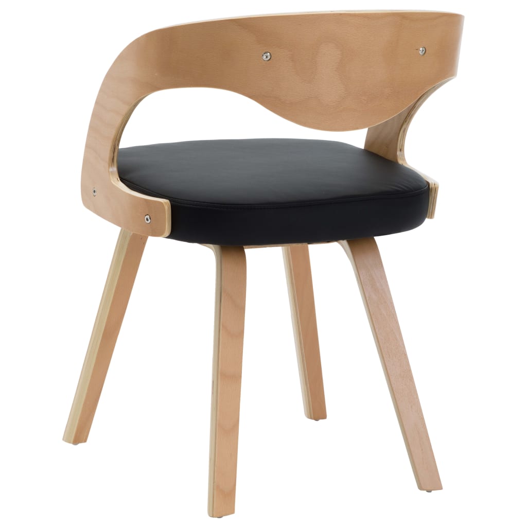 Eetkamerstoelen Gebogen Hout En Kunstleer